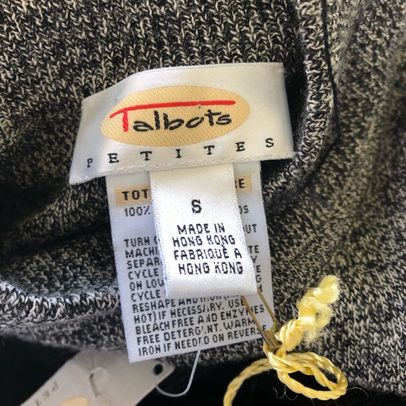 Talbots Black & Gray Mock Turtleneck Sweater Dress - Picture 2 of 4